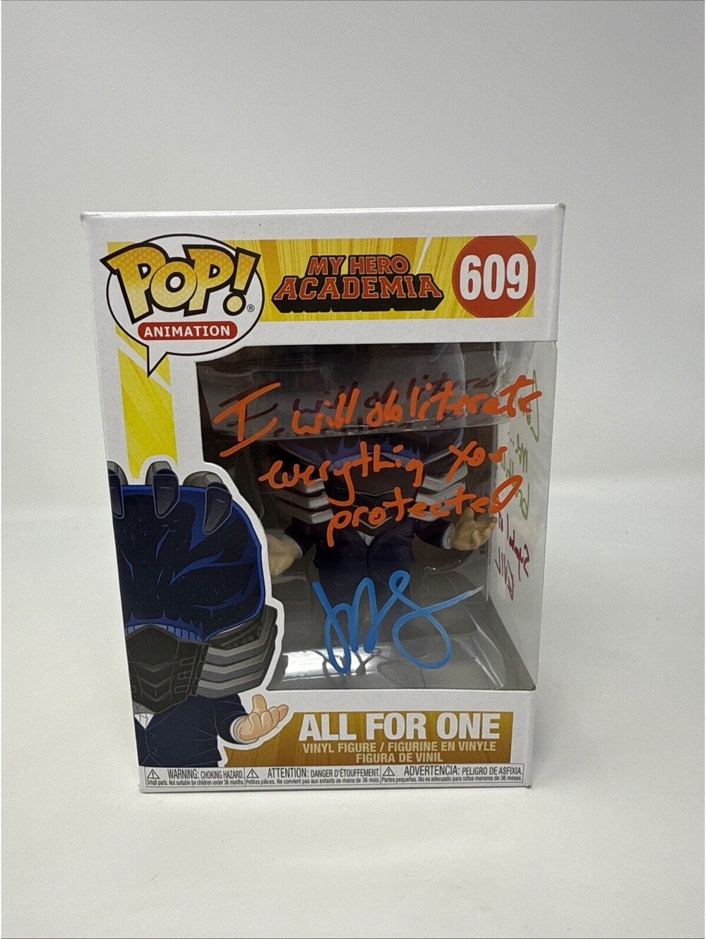 All for One Funko Pop! MHA My Hero Academia Signed John Swasey 609